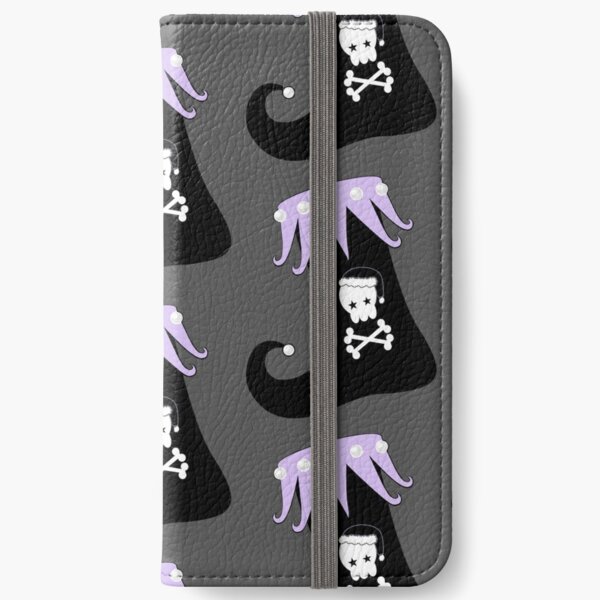 Pastel Goth Christmas | Creepy Stocking | Santa Skull & Cross Bones iPhone Wallet