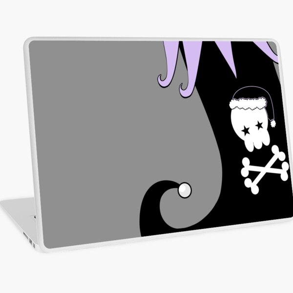 Pastel Goth Christmas | Creepy Stocking | Santa Skull & Cross Bones Laptop Skin