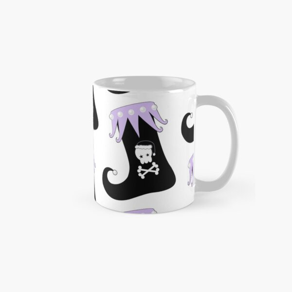 Pastel Goth Christmas | Creepy Stocking | Santa Skull & Cross Bones Classic Mug