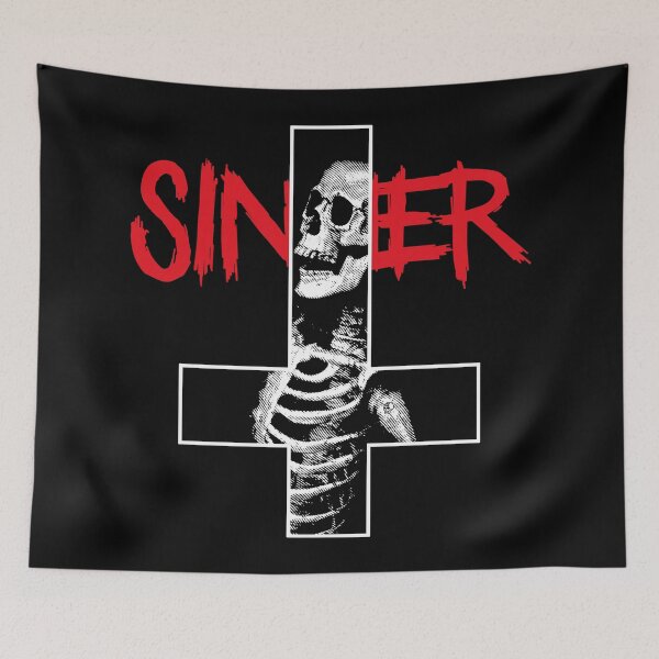 Item preview, Inverted Cross Of Sinner With Skull And Skeleton designed and sold by Creative--Style.