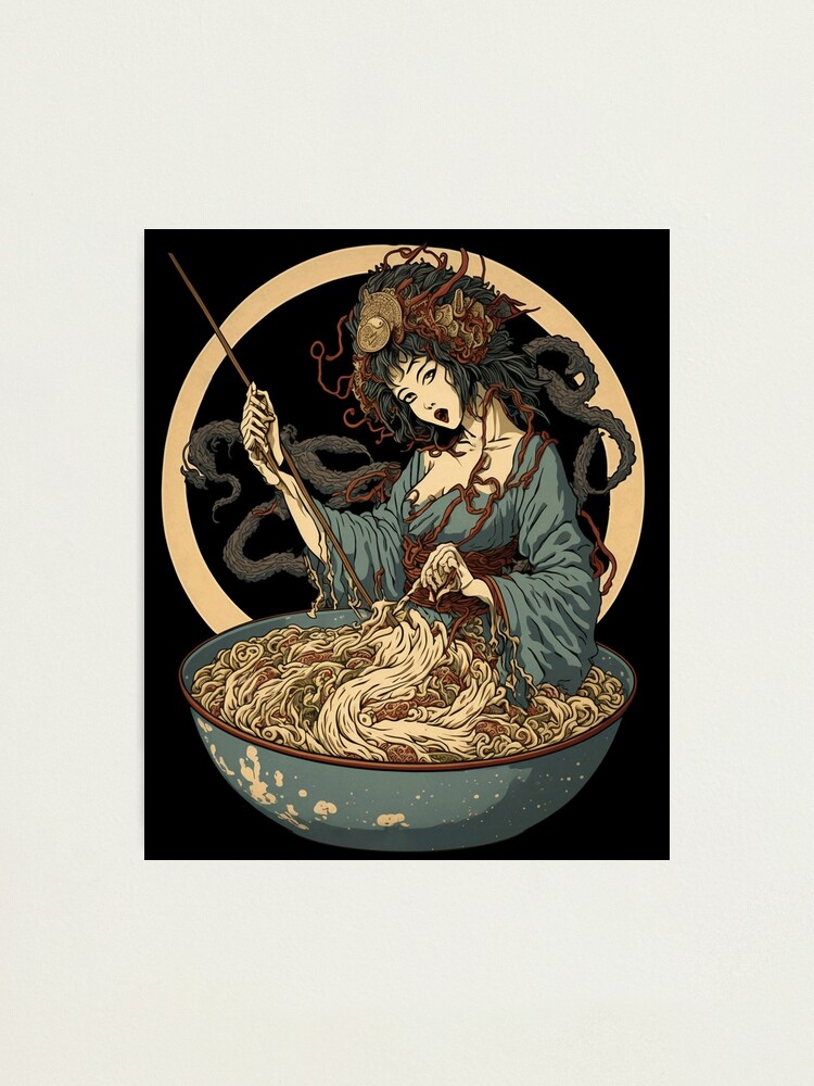 Ramen Bowl Ukiyo-e Drawing for Japanese Food and Manga Lover Ukiyo-e Kids Clothing | Redbubble