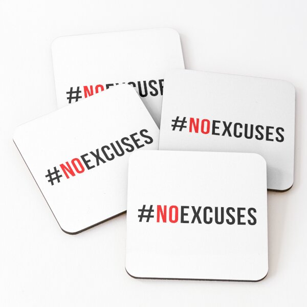 Item preview, No Excuses Gym Fitness Quote designed and sold by maniacfitness.