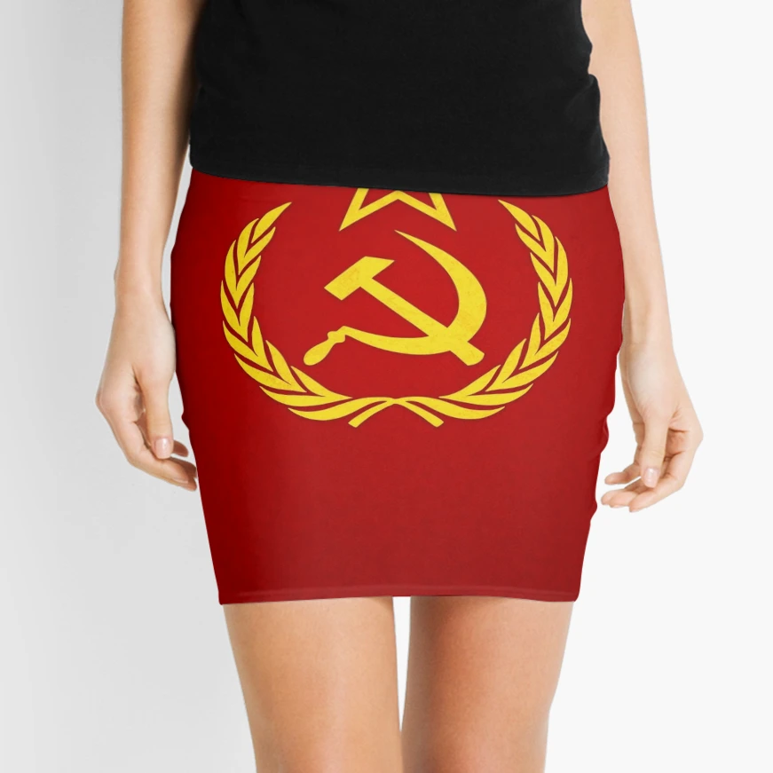 Communist Flag Textured Mini Skirt for Sale by Chocodole