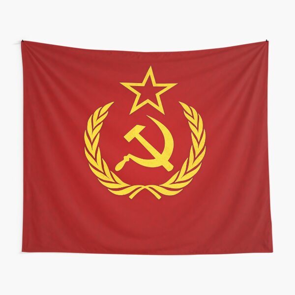 Communist Flag Textured Tapestry