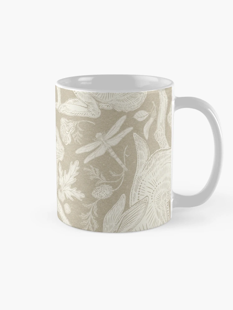 Thumbnail 3 of 6, Coffee Mug, Ivory Rabbit on Linen designed and sold by Silver Steer Design.