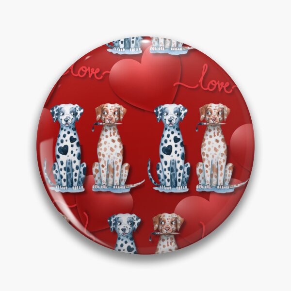 Item preview, Valentine's Day Dalmatians Seamless Pattern designed and sold by PBJArt.