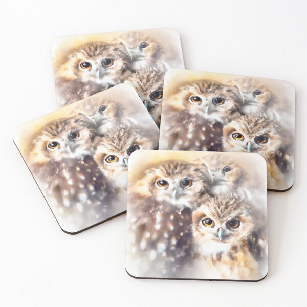 Item preview, Owls Huddled together | Owl Watercolor Print | Owl Illustration | Owl Print | Home Wall Decor | Wall Art designed and sold by phillipbooth.