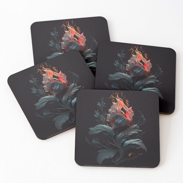 Item preview, Flaming Blue Rose designed and sold by PipikaArt.