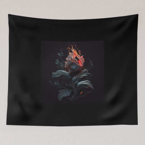 Item preview, Flaming Blue Rose designed and sold by PipikaArt.