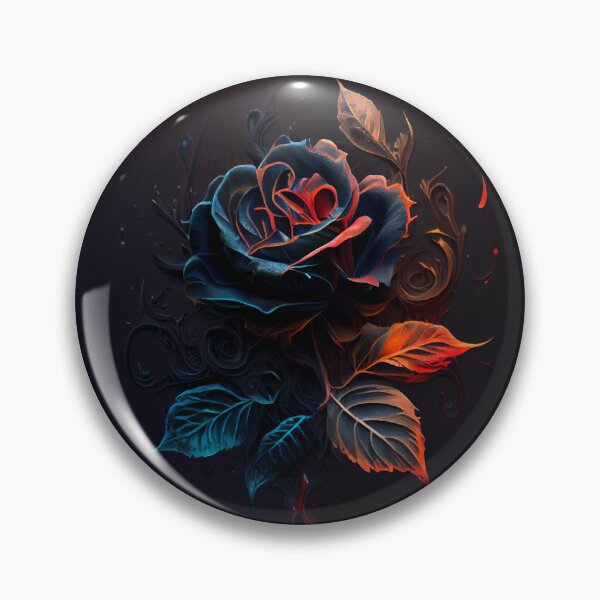 Item preview, Flaming Blue Rose designed and sold by PipikaArt.