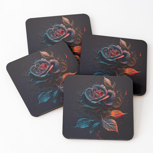 Item preview, Flaming Blue Rose designed and sold by PipikaArt.