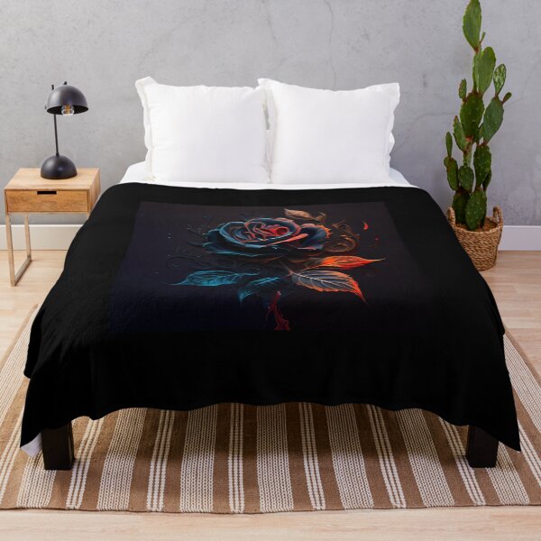 Item preview, Flaming Blue Rose designed and sold by PipikaArt.