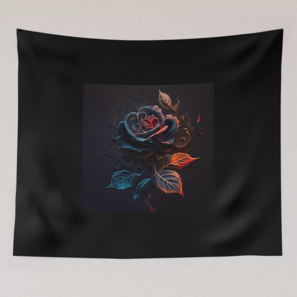 Item preview, Flaming Blue Rose designed and sold by PipikaArt.