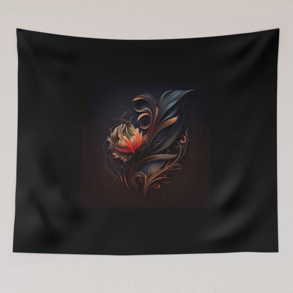 Item preview, Flaming Blue Rose designed and sold by PipikaArt.