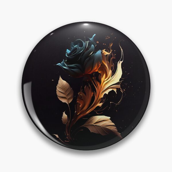 Item preview, Flaming Blue Rose designed and sold by PipikaArt.