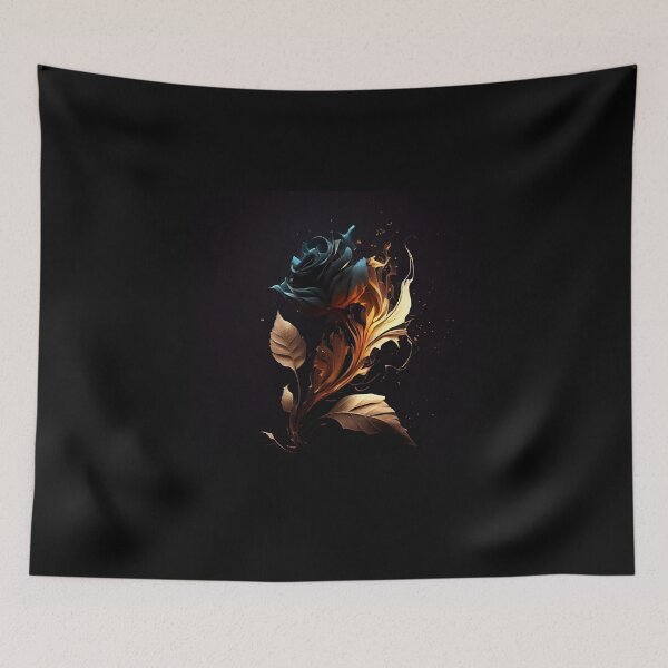 Item preview, Flaming Blue Rose designed and sold by PipikaArt.