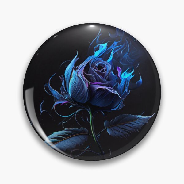 Item preview, Flaming Blue Rose designed and sold by PipikaArt.
