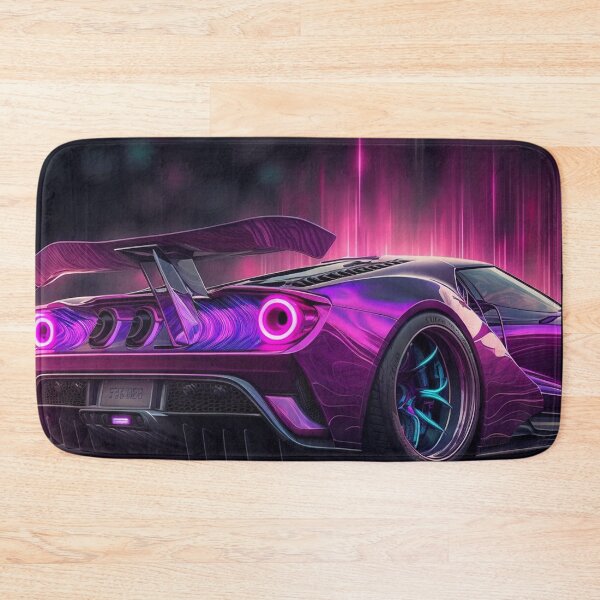 Artikelvorschau, Glänzend lila Aura Ford GT Leinwanddruck Buntes modernes digitales Kunstposter entworfen und verkauft von Acnologiaa.