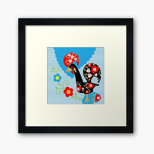 Portuguese Rooster Framed Art Print