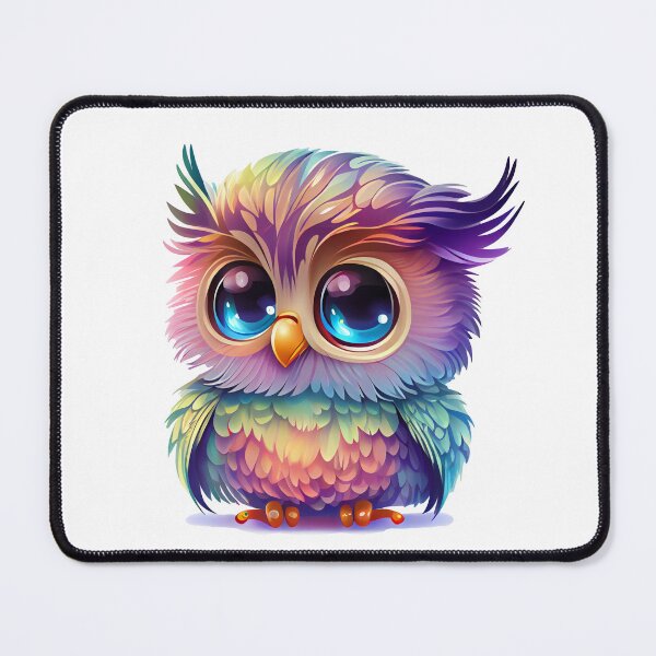 Item preview, Chibi owl multicolor - Cute owl designed and sold by nellylebrun.