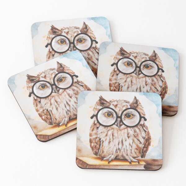 Item preview, Owl With Glasses | Owl Watercolor Print | Owl Illustration | Owl Print | Home Wall Decor | Wall Art designed and sold by phillipbooth.