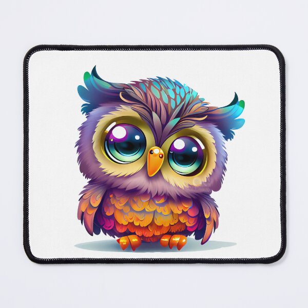 Item preview, Chibi owl multicolor - Cute owl designed and sold by nellylebrun.