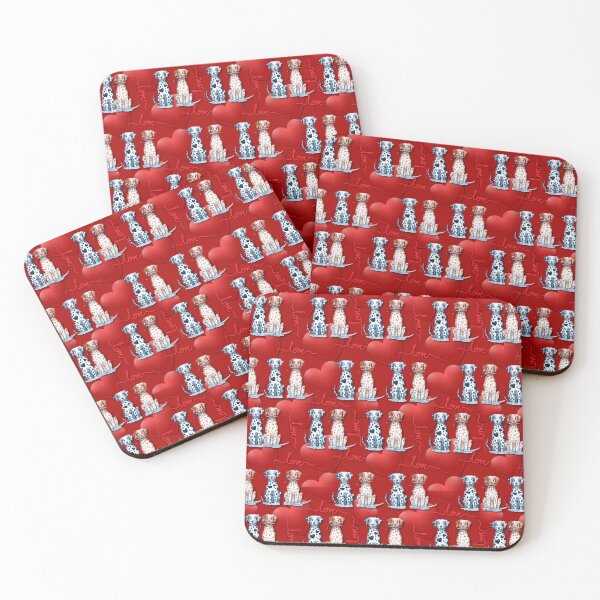 Item preview, Valentine's Day Dalmatians Seamless Pattern designed and sold by PBJArt.