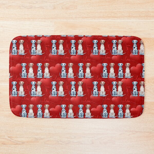 Item preview, Valentine's Day Dalmatians Seamless Pattern designed and sold by PBJArt.