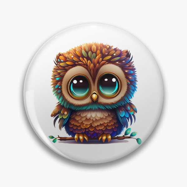 Item preview, Chibi owl multicolor - Cute owl designed and sold by nellylebrun.