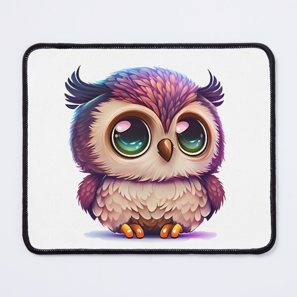 Item preview, Chibi owl multicolor - Cute owl designed and sold by nellylebrun.