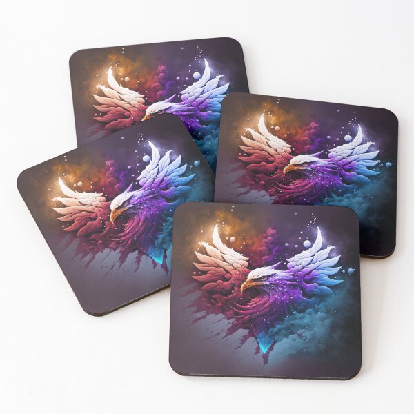 Item preview, Cosmic Eagle Spirit Animal in Colourful Space designed and sold by AdamesArtStudio.