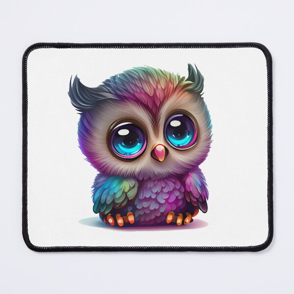 Item preview, Chibi owl multicolor - Cute owl designed and sold by nellylebrun.
