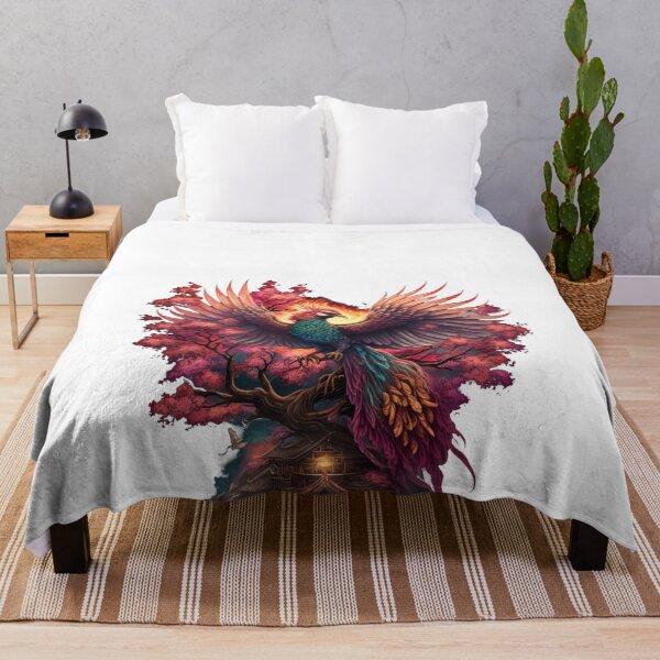 Item preview, Phoenix on Cherry Blossom Tree at Minka designed and sold by NanarodsDesign.