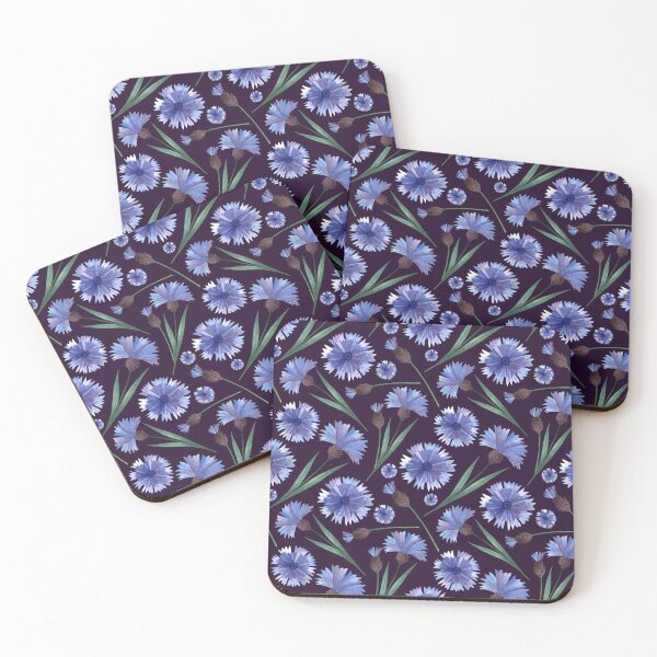 Item preview, Botanical Floral Seamless pattern -cornflowers designed and sold by Red Witch Art.