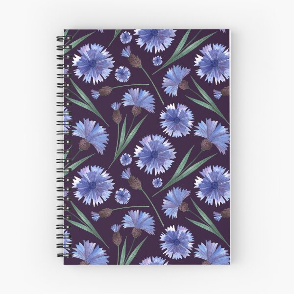 Item preview, Botanical Floral Seamless pattern -cornflowers designed and sold by Red Witch Art.