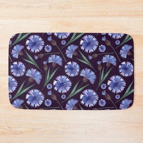 Item preview, Botanical Floral Seamless pattern -cornflowers designed and sold by Red Witch Art.