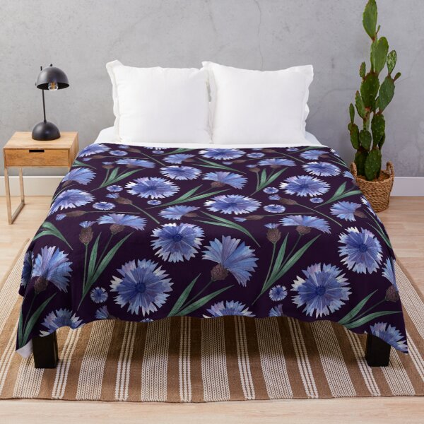 Item preview, Botanical Floral Seamless pattern -cornflowers designed and sold by Red Witch Art.