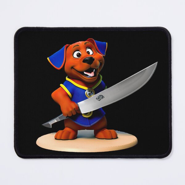 Item preview, Dog with knife designed and sold by Mebbotai.