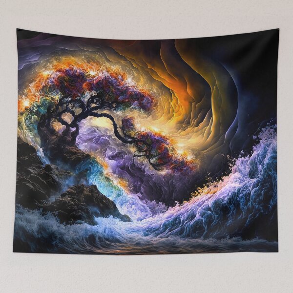 Item preview, Spiritual meditation image. Yoga. Abstract Spiritual Nature Painting. fractals designed and sold by goldufeenstaub.