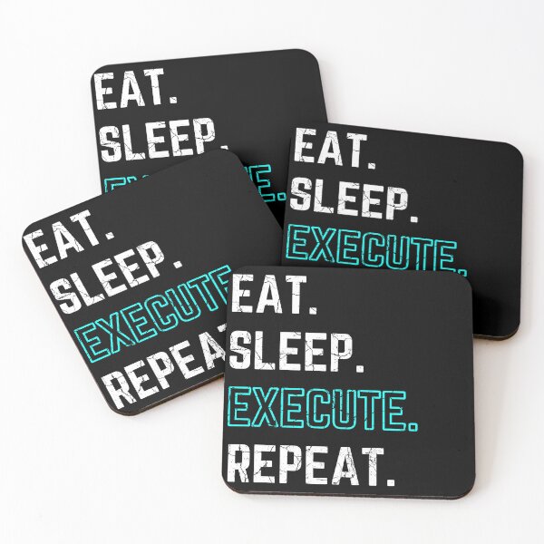 Item preview, Eat Sleep Execute Repeat blue distressed designed and sold by KingsManKind.