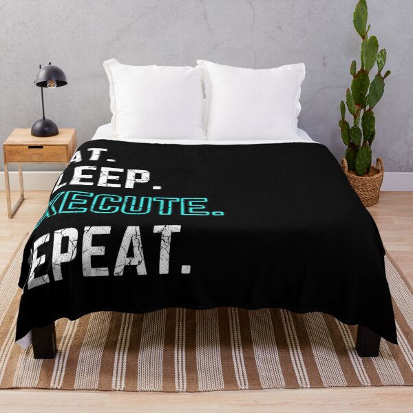 Item preview, Eat Sleep Execute Repeat blue distressed designed and sold by KingsManKind.