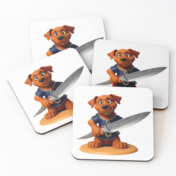 Item preview, Dog with knife designed and sold by Mebbotai.
