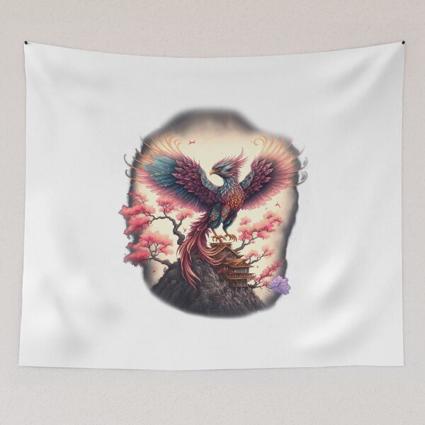 Item preview, Phoenix | Minka with Cherry Blossom designed and sold by NanarodsDesign.