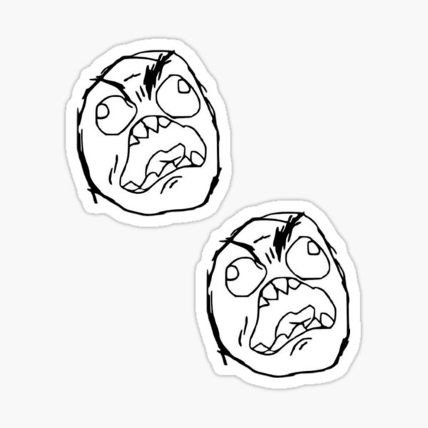 Rage Face meme Sticker for Sale by Aiden93