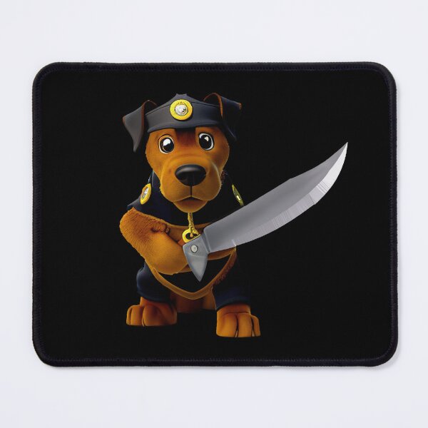 Item preview, Dog with knife designed and sold by Mebbotai.