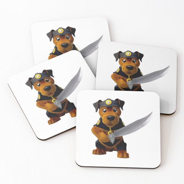 Item preview, Dog with knife designed and sold by Mebbotai.