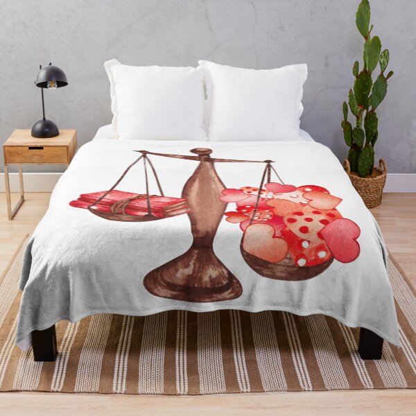 Item preview, Scale of Justice Floral Print watercolor Red hearts Boho Love books pink color designed and sold by Lawandmedical.