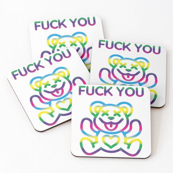 Item preview, Cute Rainbow Teddy Bear F*ck You designed and sold by Creative--Style.