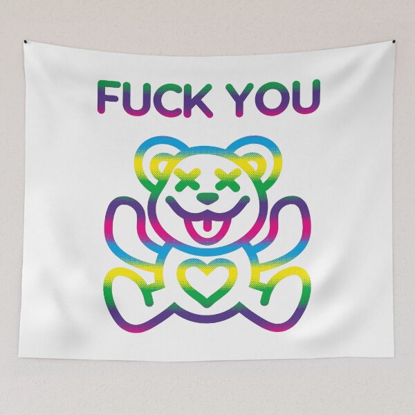 Item preview, Cute Rainbow Teddy Bear F*ck You designed and sold by Creative--Style.