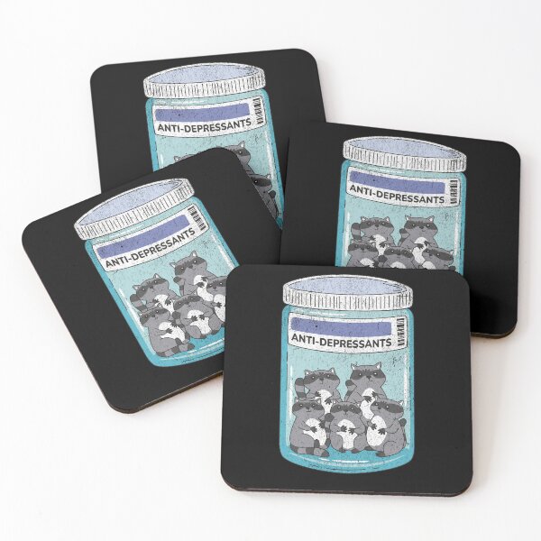 Item preview, Pill Bottle Of Anti-Depressant Raccoons designed and sold by WhistlingSnail.